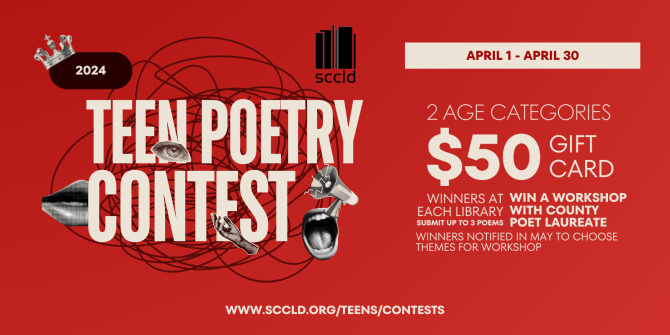 2024 SCCLD Teen Poetry Contest | Santa Clara County Library District