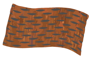 a panel of Corten steel